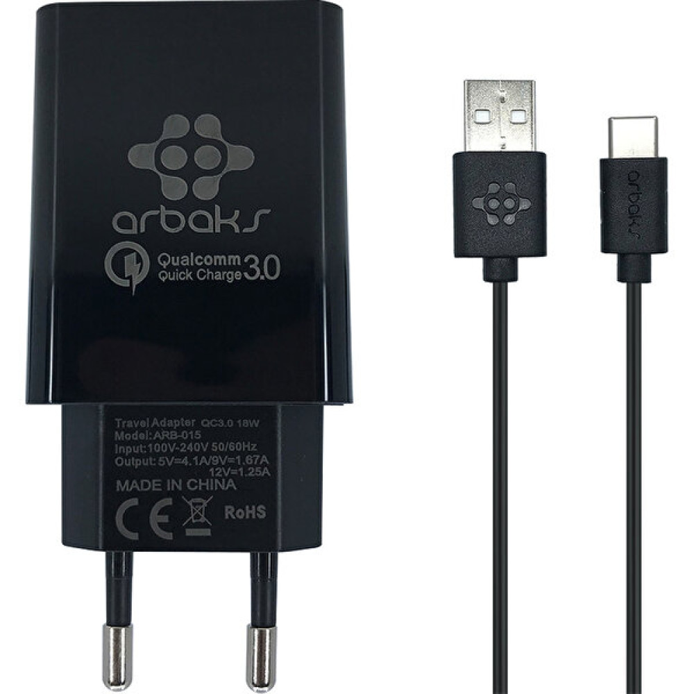 Qualcomm 4.1A QC 3.0 Micro USB Hızlı Şarj Adaptörü & Data Kablosu - Siyah Cep Telefonu Şarj Cihazı Fiyatı