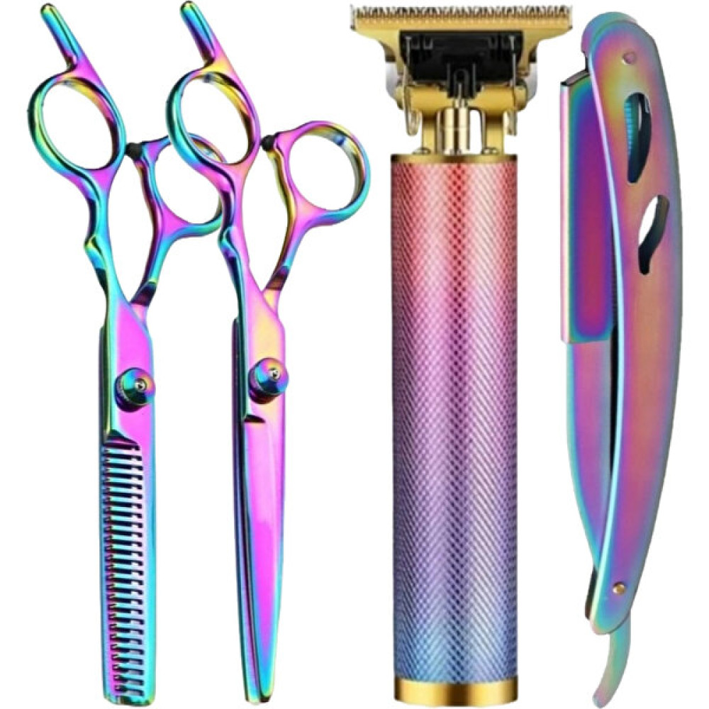 Qualis R4 Elektrikli Tıraş Makinesi + U3 Full Metal Ustura + M8 Kesme +Inceltme Makas Set-6inç/15 cm Saç Fırçası ve Tarağı Fiyatı