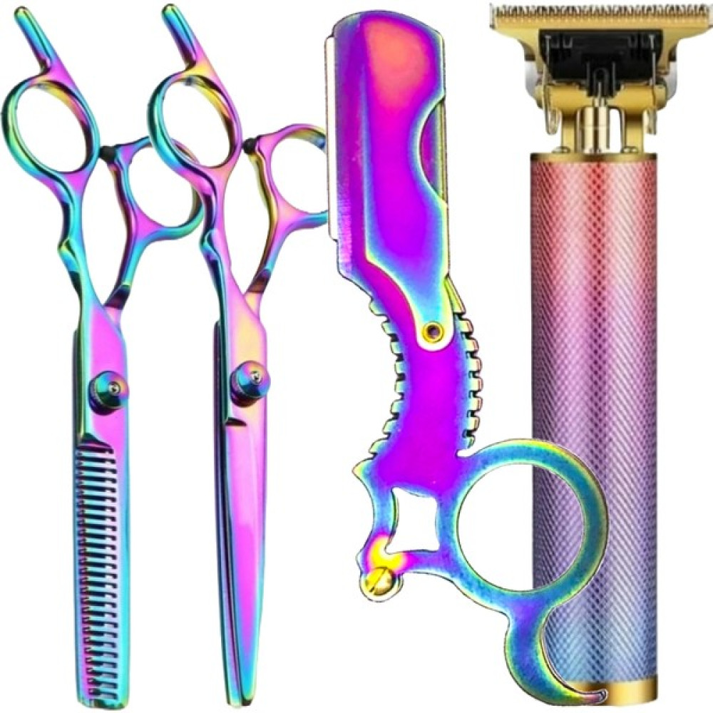 Qualis R4 Elektrikli Tıraş Makinesi + U4 Full Metal Ustura + M8 Kesme +Inceltme Makas Set-6inç/15 cm Saç Fırçası ve Tarağı Fiyatı