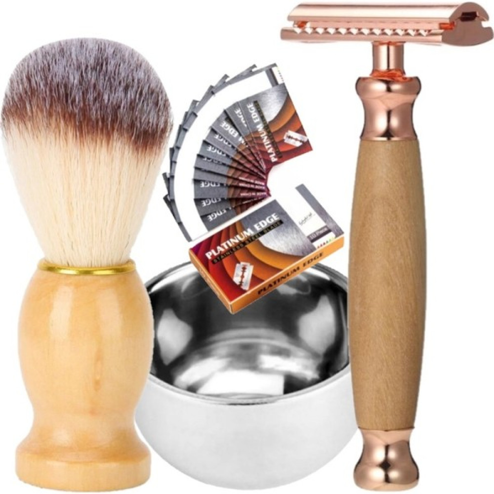 Qualis Shave Q5 Manuel Tıraş Makinesi + F7 Fırça + Kase + 10 Adet Platinum Yaprak Jilet Tıraş Makineleri Fiyatı