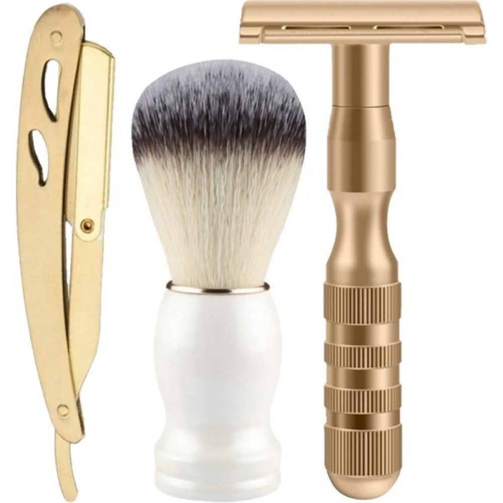 Qualis Shave S1 Full Metal Manuel Tıraş Makinesi + F8 Tıraş Fırça + U3 Full Metal Ustura Tıraş Makineleri Fiyatı