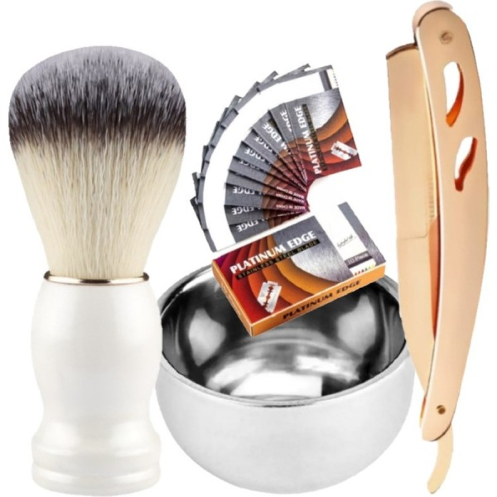 Qualis Shave U3 Full Metal Ustura + F8 Fırça + Kase + 10 Adet Platinum Yaprak Jilet Tıraş Makineleri Fiyatı