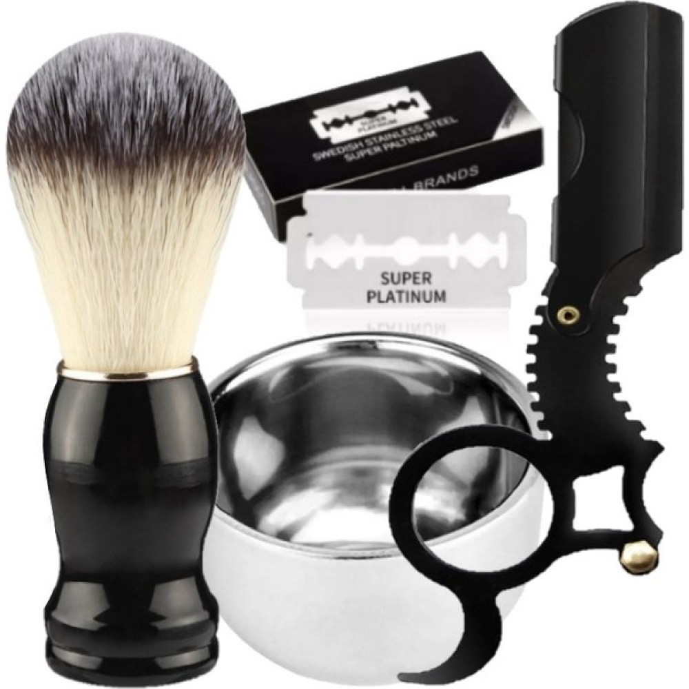Qualis Shave U4 Full Metal Ustura + F8 Fırça + Kase + 5 Adet Platinum Yaprak Jilet Tıraş Makineleri Fiyatı