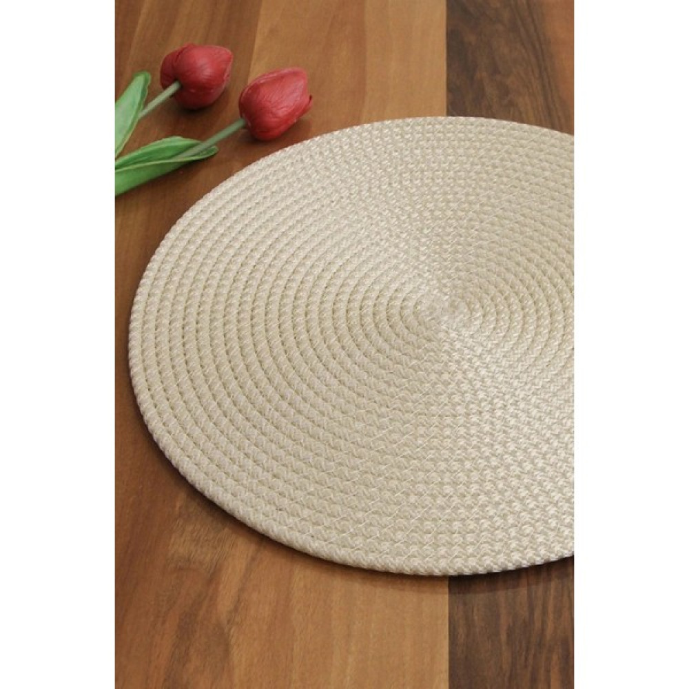 Quality Amerikan Servis Runner Supla Sunum Takımı Pamuk Hasır Salon Sehpa Mutfak Masa Örtüsü - Krem - 33 x 33 cm Amerikan Servis Fiyatı