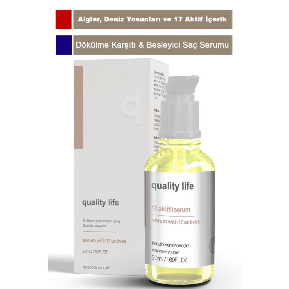 Quality Life 17 Aktifli Saç Dökülmesine Karşı Serum - Saç Güçlendirici Dökülme Karşıtı Saç Serumu Ve Yağı Saç Bakım Maskeleri & Serumlar & Spreyler Fiyatı