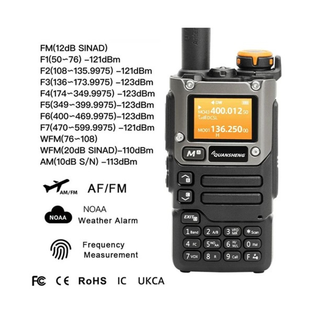 Quansheng Uv-K6 Dual Band - Siyah Lisanssız Telsiz & Aksesuarları Fiyatı