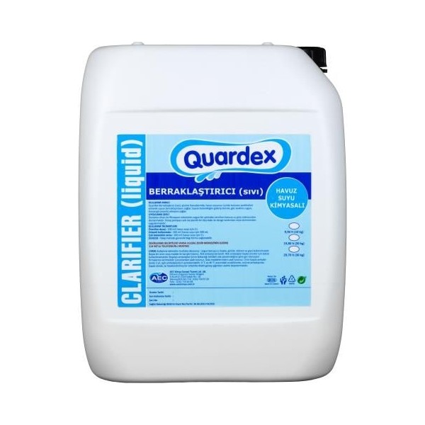 Quardex Havuznet Quardex Berraklaştırıcı/parlatıcı 20KG Bulaşık Yıkama Fiyatı