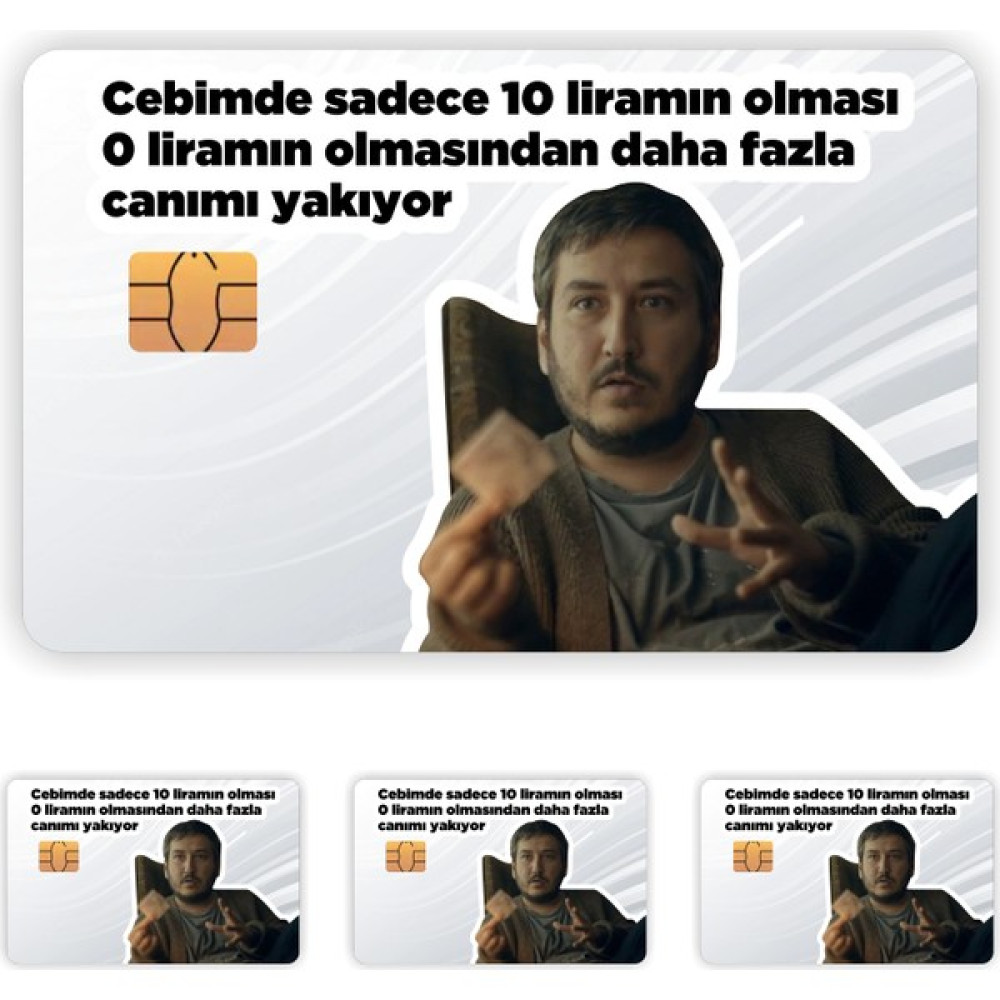 Quart Aksesuar 4 Adet Gibi 10 Lira Kart Kaplama Sticker Kart Etiketi - 8 x 8 cm Sticker Fiyatı