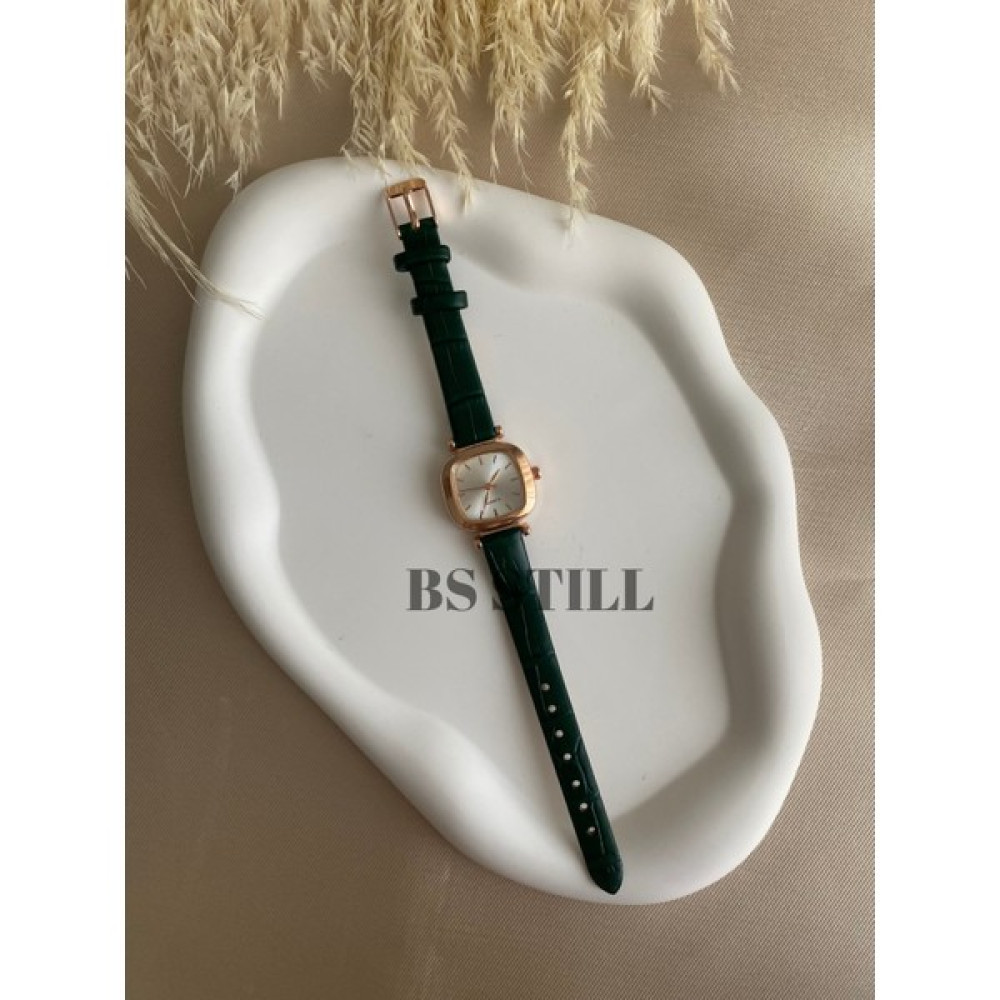 Quartz Bs Stıll Retro Minimal Vintage Deri Kordon Kadın Kol Saati - Yeşil Kol Saatleri Fiyatı