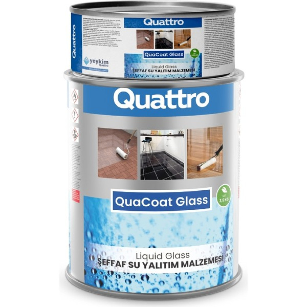 Quattro 3103 Quacoat Glass Şeffaf Su Yalıtım Malzemesi - 2KG Dış Cephe Yalıtım Malzemeleri Fiyatı