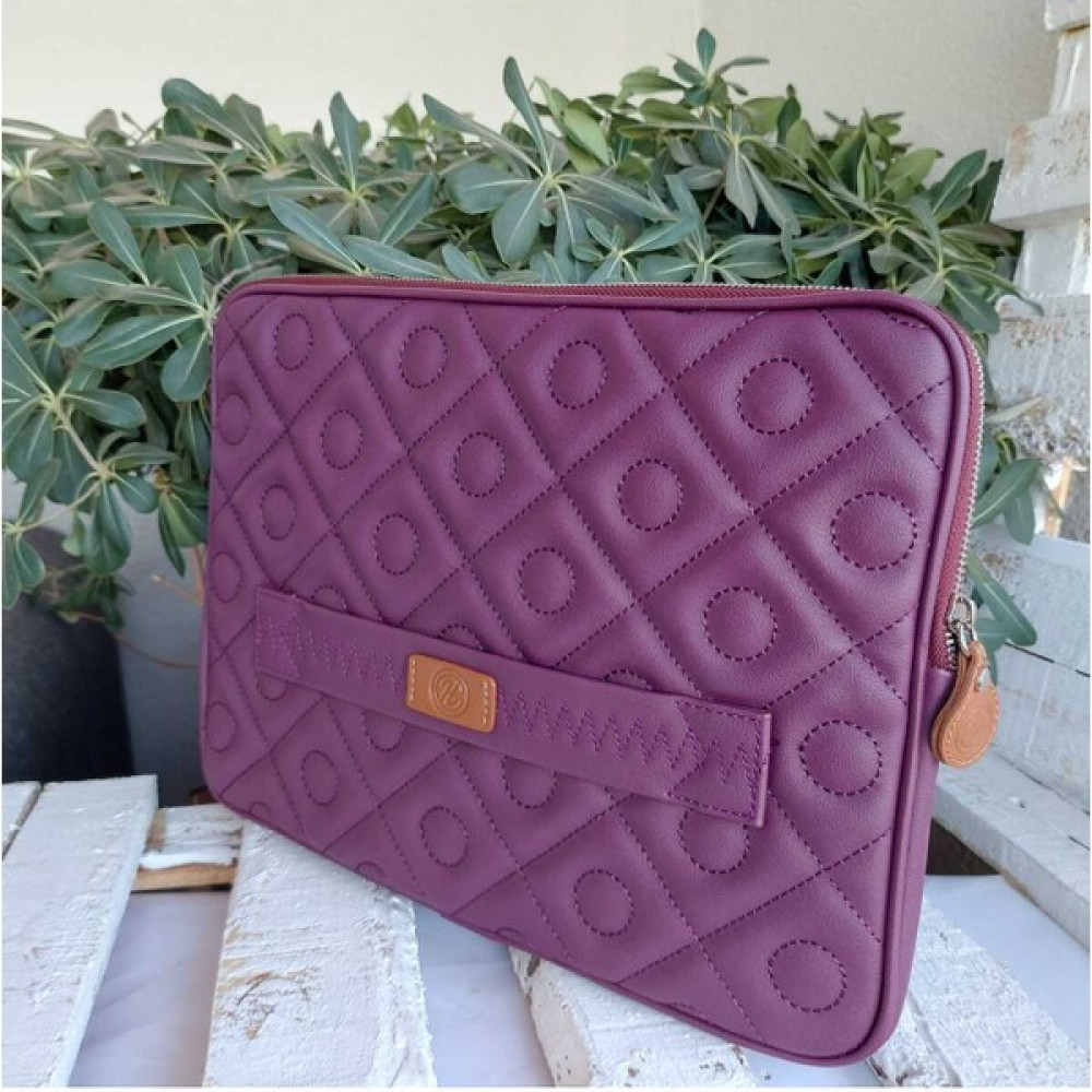QUB CLUB Unisex Kapitone Mac Book Air Pro 14 Inç Bilgisayar Notebook Kılıfı - 0 - Mor Dizüstü Bilgisayar Aksesuarları Fiyatı