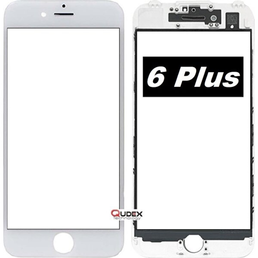 Qudex Apple iPhone 6 Plus Dokunmatik Çıtalı Okalı Ön Cam Lens - Beyaz Cep Telefonu Ekranı Fiyatı