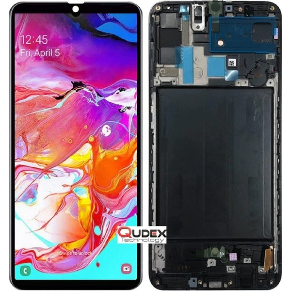 Qudex Samsung Galaxy A70 (SM-A705F) Ekran LCD Dokunmatik Çıtalı Cep Telefonu Ekranı Fiyatı