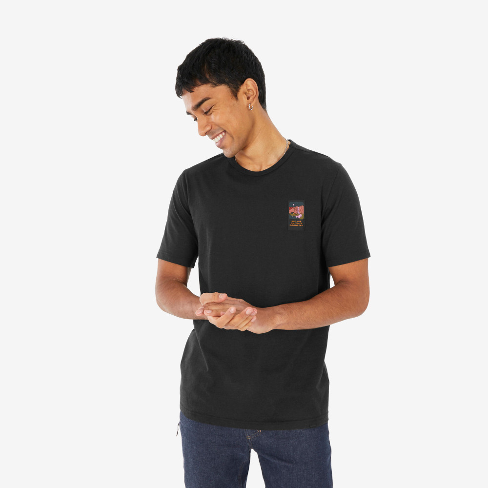 Quechua Erkek Outdoor Tişört - Siyah - Nh100 T-Shirt & Sweatshirt (Outdoor) Fiyatı