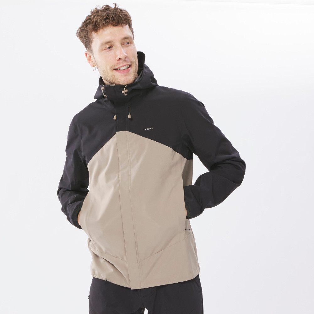Quechua Erkek Outdoor Yağmurluk - Siyah/Bej - Mh150 Erkek Yağmurluk Fiyatı