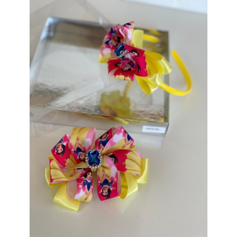 Queen Accessories Sarı 2'li Pamuk Prenses Anne Kız Çocuk Bebek Kombin Saten Taç Toka Seti Toka, Taç & Saç Bandı Fiyatı