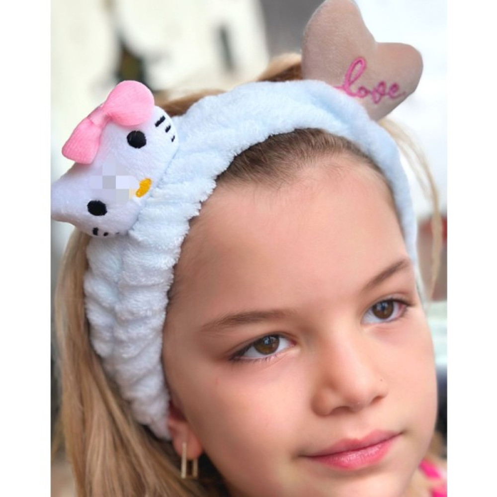 Queen Aksesuar Moda Peluş Oyuncak Hello Kitty Kedi 3D Bebek Çocuk Kadın Makyaj Bandana Saç Bantı Lastikli Mavi Bebek Saç Bandı Fiyatı