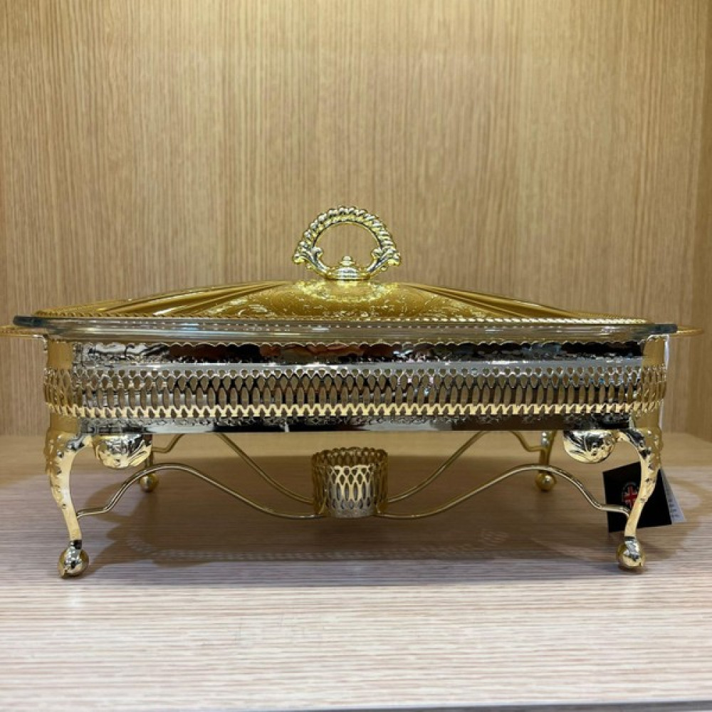 Queen Anne Altın Kaplama Isıtıcılı Dikdörtgen Yemek Servis 38 x 20 x 18.5 cm Oto Boyaları Fiyatı