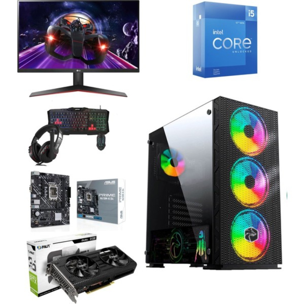 Queen Galaxy I5-12400F 16GB Ddr4 / RTX3060Tİ 8gb / 1tb Ssd/24” Lg 1ms Gamıng Ekran Masaüstü Oyuncu Bilgisayar - 24 inç Masaüstü Bilgisayar Fiyatı