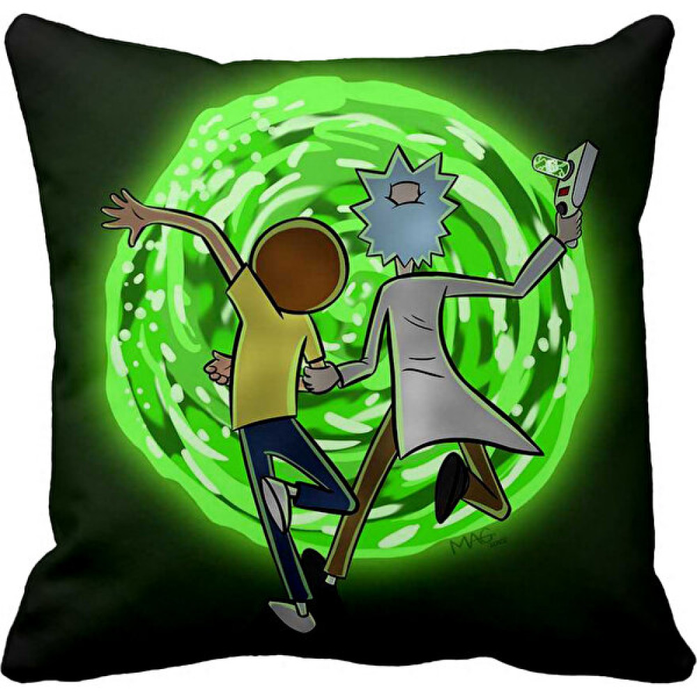 Queen Home Tek Tarafı Baskılı Rick And Morty1 Desenli 1'li Kırlent Kılıfı - 43 x 43 cm - Renkli Kırlent / Mobilya Yastığı Fiyatı