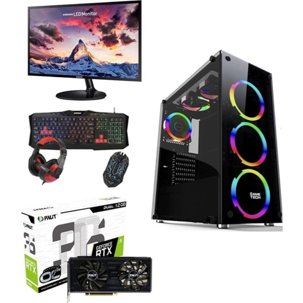 Queen I7-11700F 32GB Ddr4 / RTX3060 12GB / 1tb Ssd/27” Samsung Gamıng LED Masaüstü Oyuncu Bilgisayar - Siyah Masaüstü Bilgisayar Fiyatı