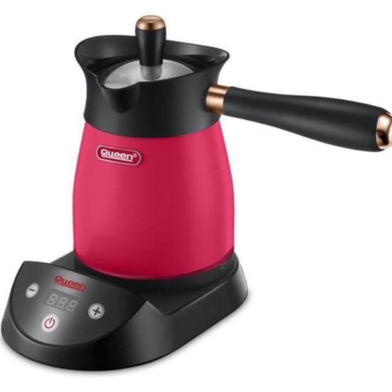 Queen Tutku QCZ-01K 1000 W 4 Fincan Kapasiteli Türk Kahve Makinesi Kırmızı Kahve Makineleri Fiyatı