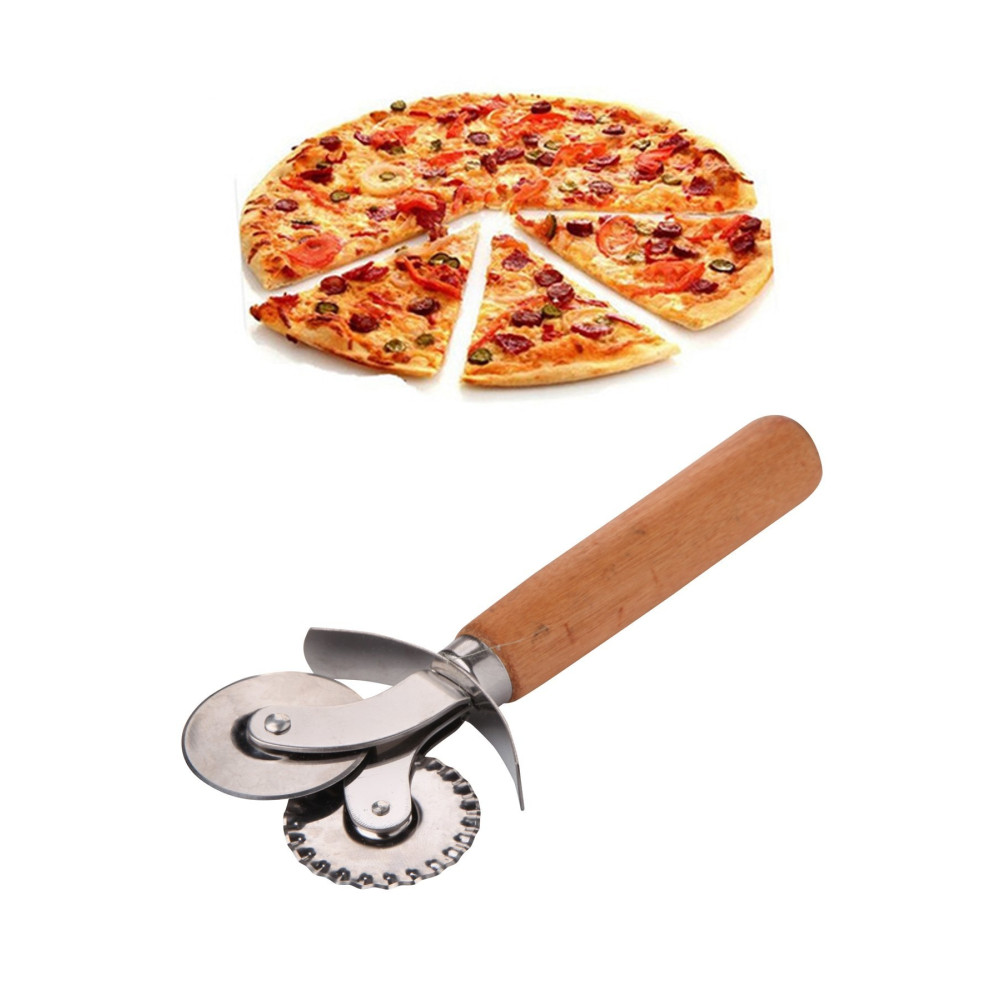 Queen’s Kitchen Ahşap Saplı Çift Çelik Bıçaklı Lüx Pizza Kesici Bıçaklar ve Bıçak Setleri Fiyatı