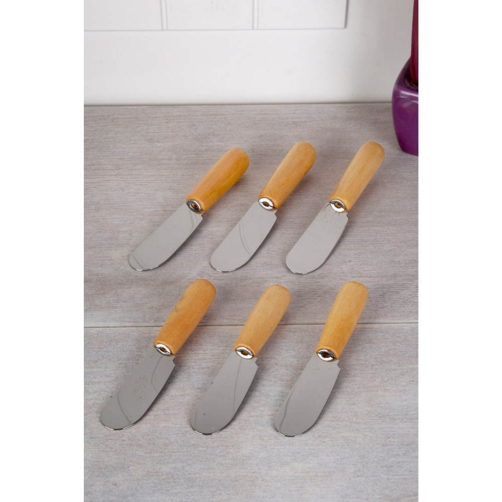 Queen’s Kitchen Bambu Saplı 6 Adet Tereyağı Reçel Bıçağı Bıçaklar ve Bıçak Setleri Fiyatı