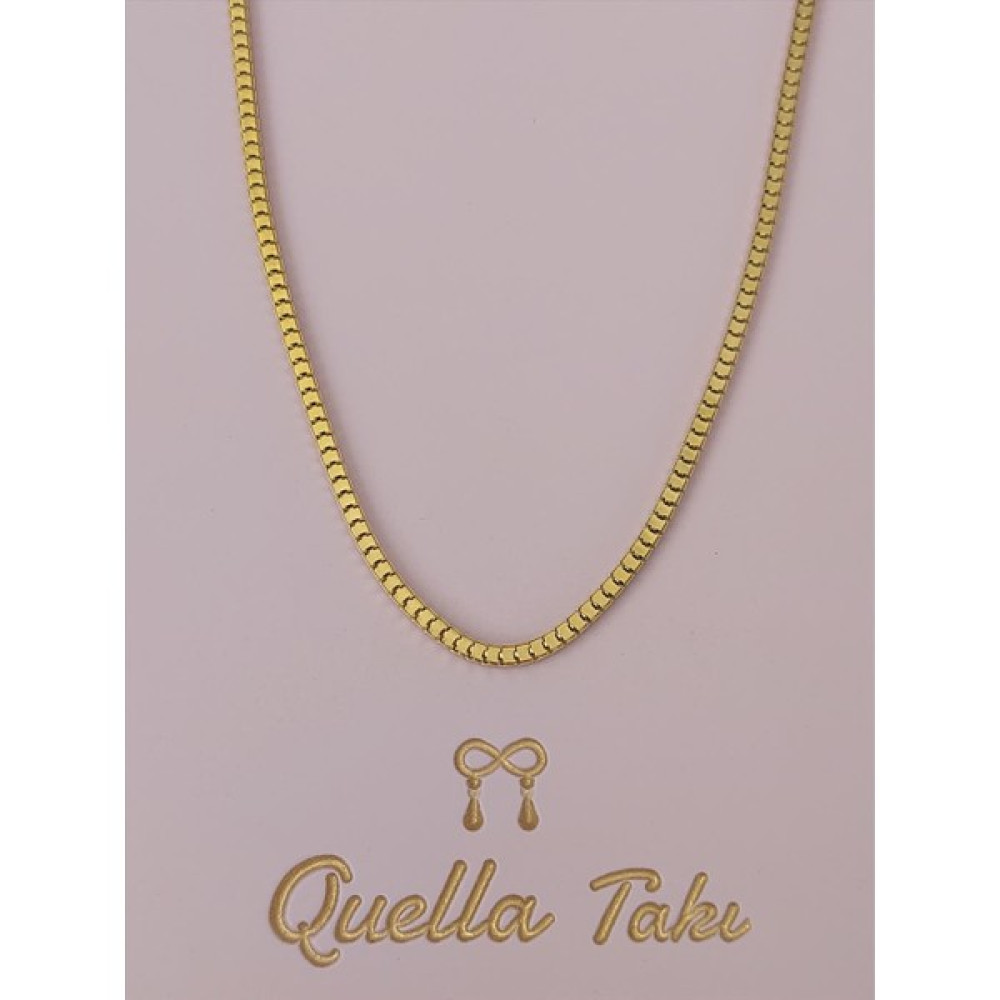 Quella Çelik Kare Küp Gold Kolye (45-50 Cm) Altın, Takı & Aksesuar Fiyatı