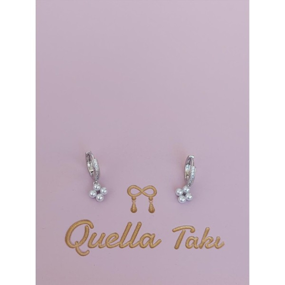 Quella Rodyum Inci Çiçek Silver Küpe Altın, Takı & Aksesuar Fiyatı