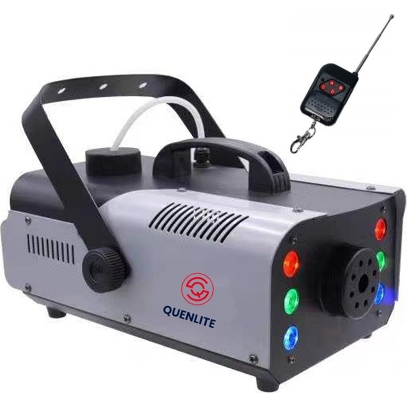 Quenlite QL-1200RGB LED Işıklı Sis Makinası 1200 Watt Uzaktan Kumandalı Stüdyo ve Sahne Ekipmanları Fiyatı