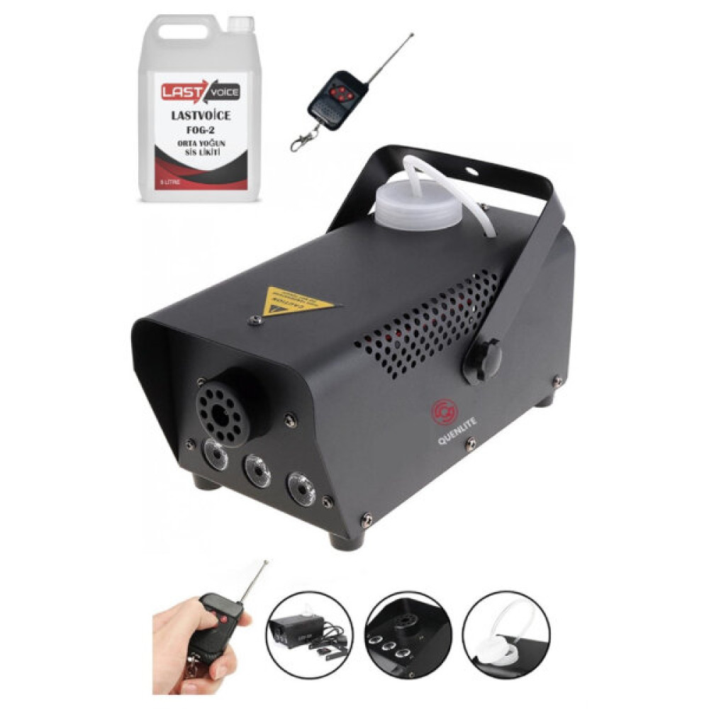 Quenlite Ql-700Rgb-Lk 700 W LED Işıklı ve Kumandalı Sis Makinesi + 5 L Likit Stüdyo ve Sahne Ekipmanları Fiyatı