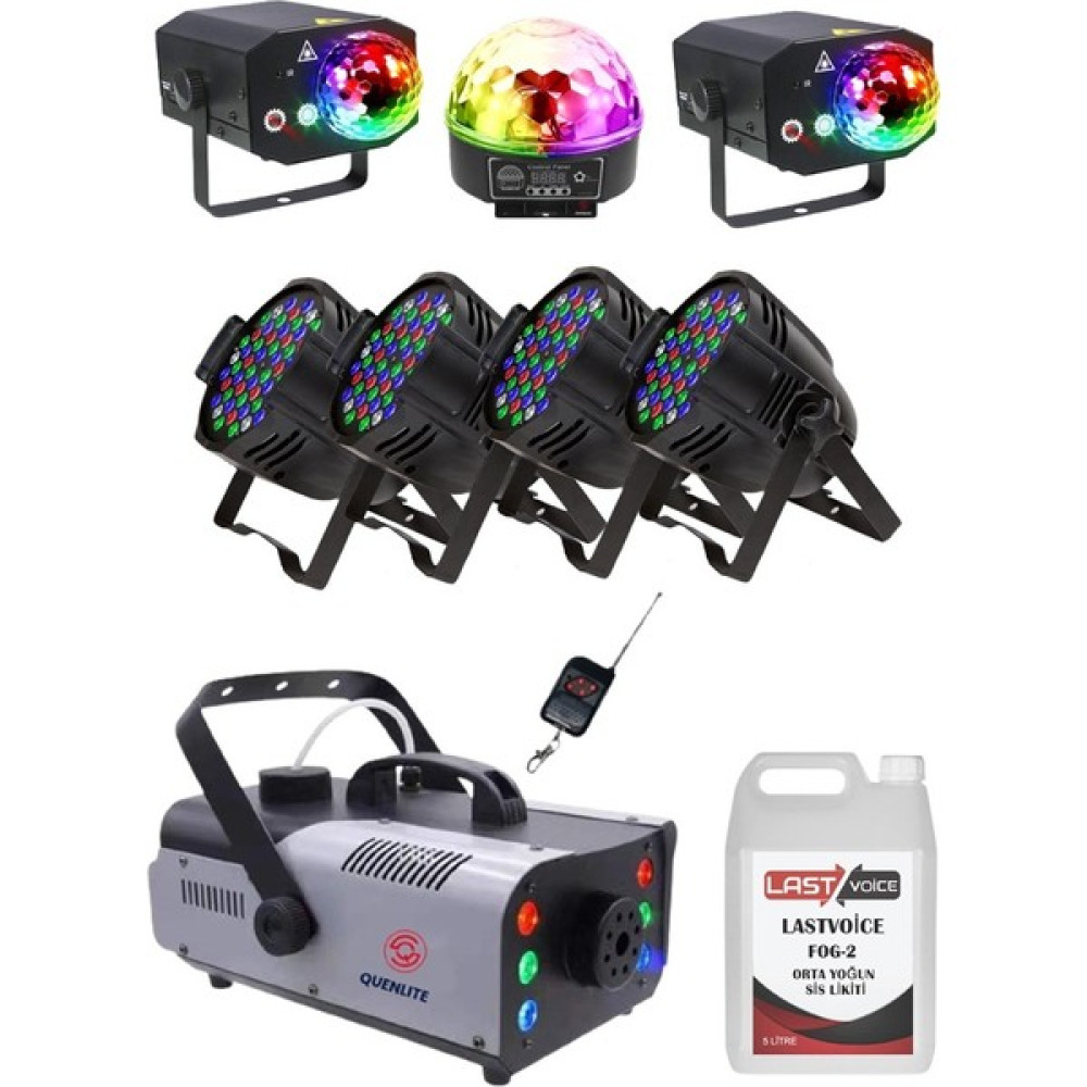 Quenlite Sahne Işık Sistemi Start Paket-2 (Top Küre Led Par Lazer Sis Makinesi)Quenlite Sahne Işık Sistemi Start Paket-2 (Top Küre Led Par Lazer Si... Stüdyo ve Sahne Ekipmanları Fiyatı