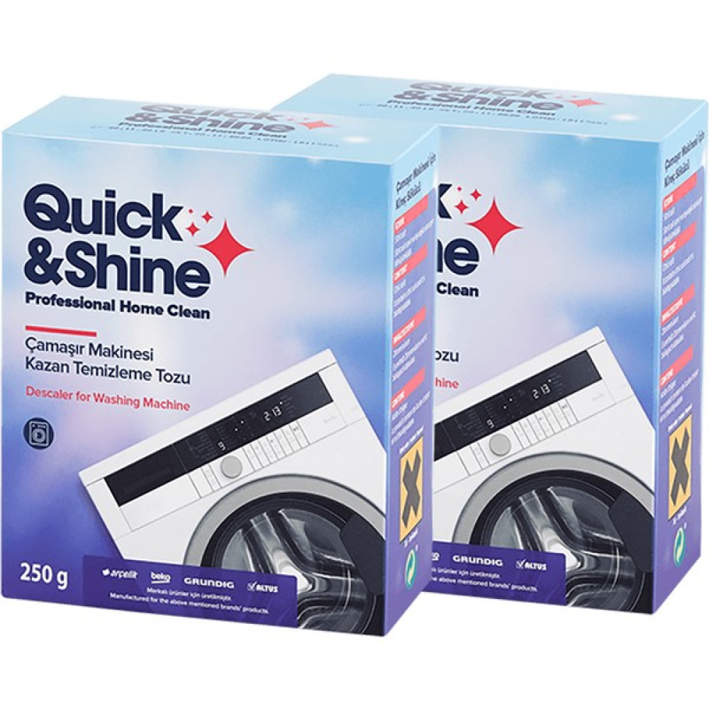Quick Shine Çamaşır Makinesi Kazan Temizleme Kireç Sökücü Tozu 2 Li 250 gr Temizlik Malzemeleri Fiyatı