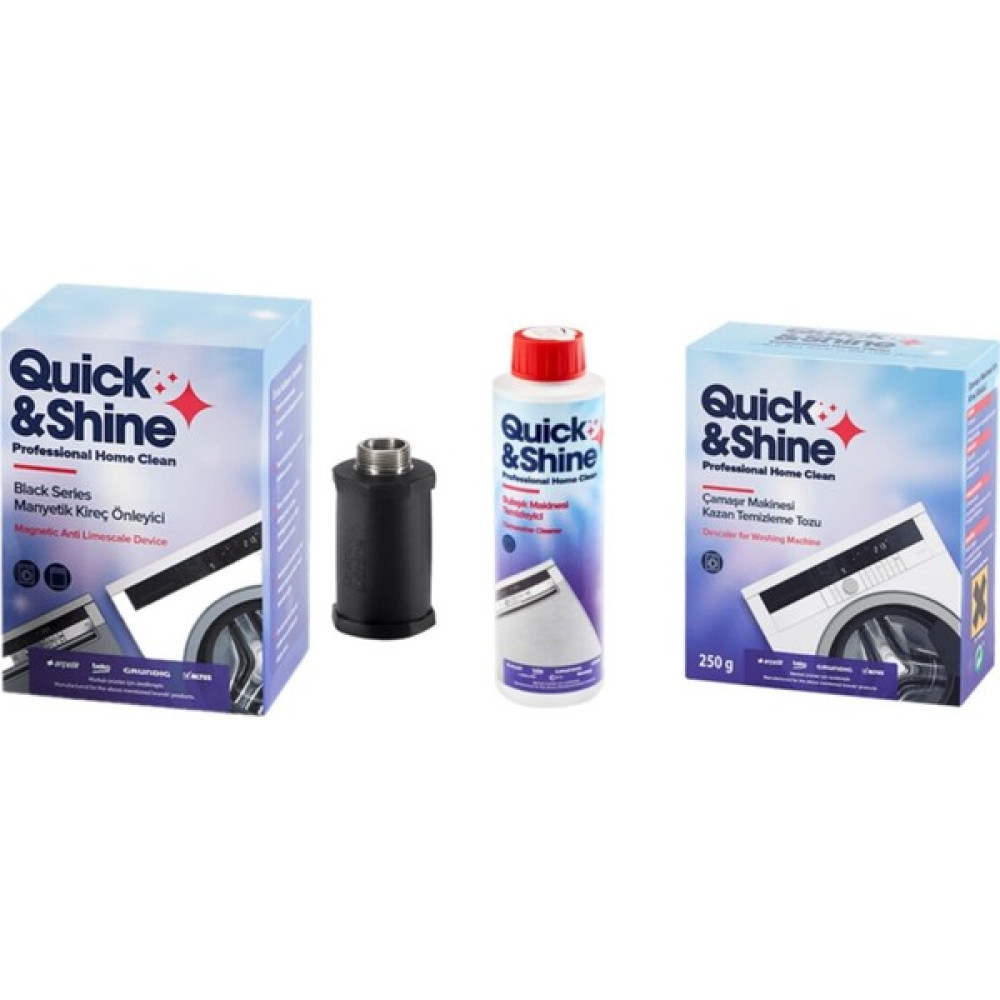 Quick Shine Manyetik Kireç Önleyici - Kazan Temizleme - Bulaşık Makinesi Temizleme Süper 3 Lü - 250 gr Çamaşır Makinesi Ürünleri Fiyatı