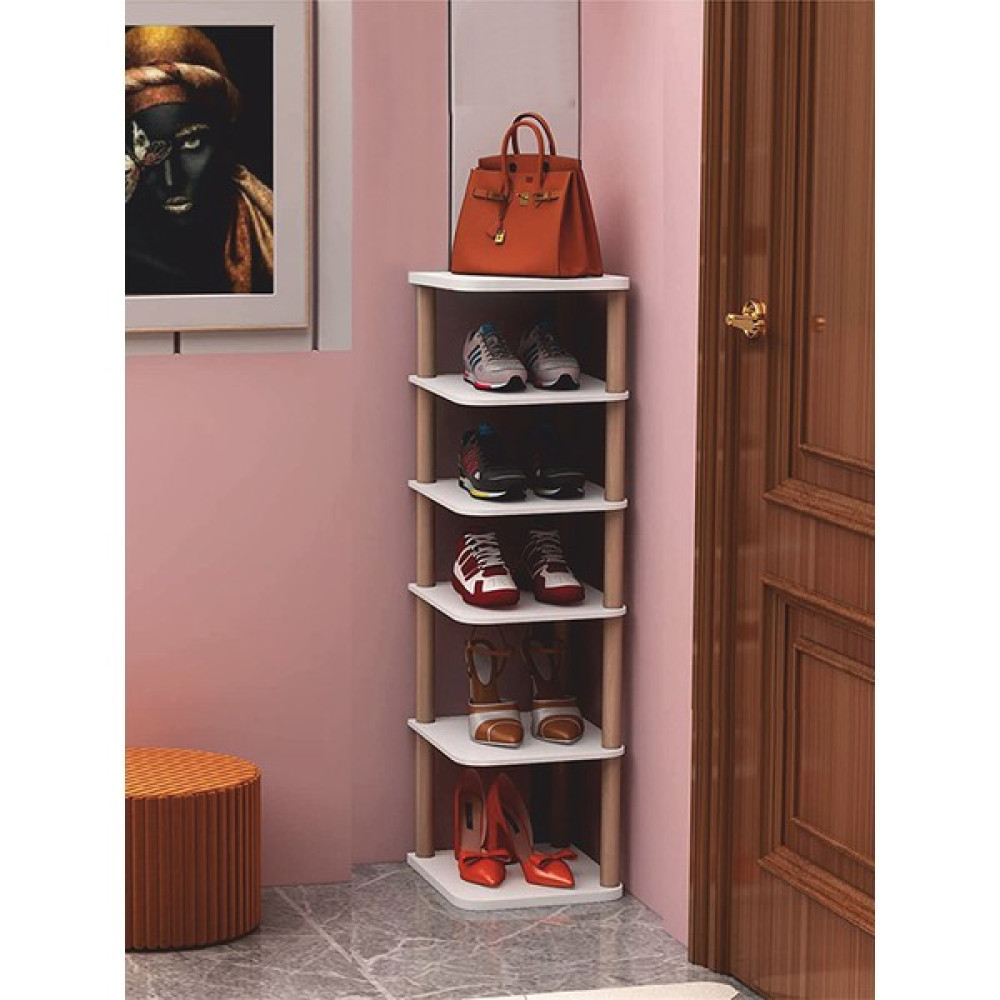Quickbuy 6 Katlı Ayakkabılık Altı Bölmeli Ayakkabı Organizeri Dekoratif Ayakkabı Rafı - Beyaz Ayakkabılık Fiyatı