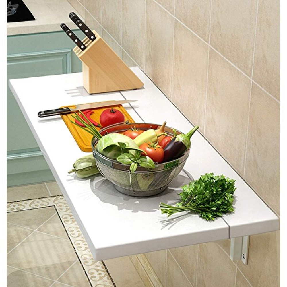 Quickbuy Quick Duvara Monte Monteli Katlanır Masa Çalışma Yemek Masası Duvardan Açılan Kolay Monteli Masa - Beyaz - 45 x 60 cm Yemek & Mutfak Masası Fiyatı