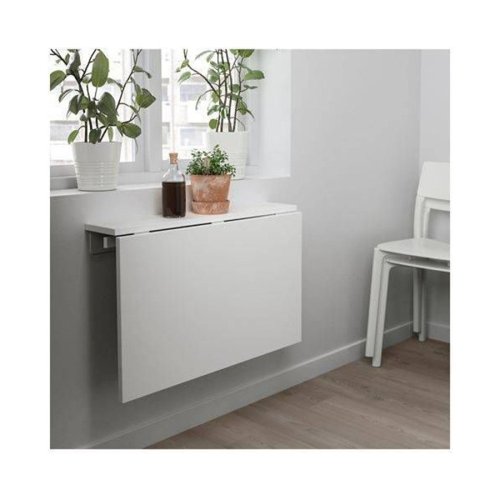 Quickbuy Quick Duvara Monte Monteli Katlanır Masa Çalışma Yemek Masası Duvardan Açılan Kolay Monteli Masa - Beyaz - 60 x 90 cm Yemek & Mutfak Masası Fiyatı