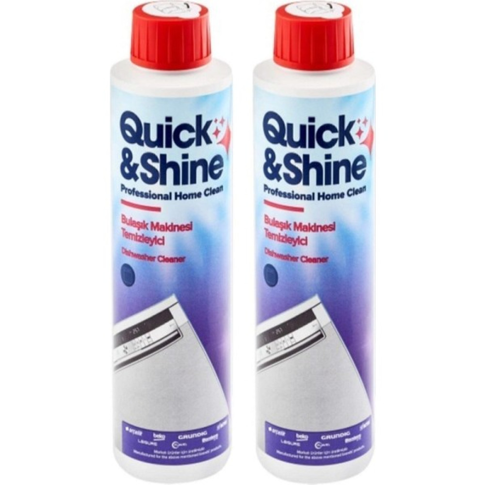 Quick&Shine 2 Adet Bulaşık Makinesi Temizleme Sıvısı 200 ml Bulaşık Yıkama Fiyatı