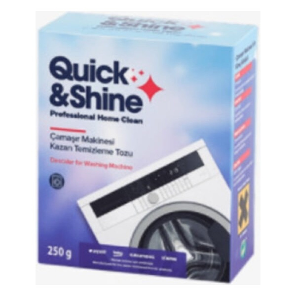 Quick&shine 2 Li Quick & Shine Çamaşır Makinesi Kazan Kireç Temizleme Tozu - 1 lt Çamaşır Makinesi Ürünleri Fiyatı
