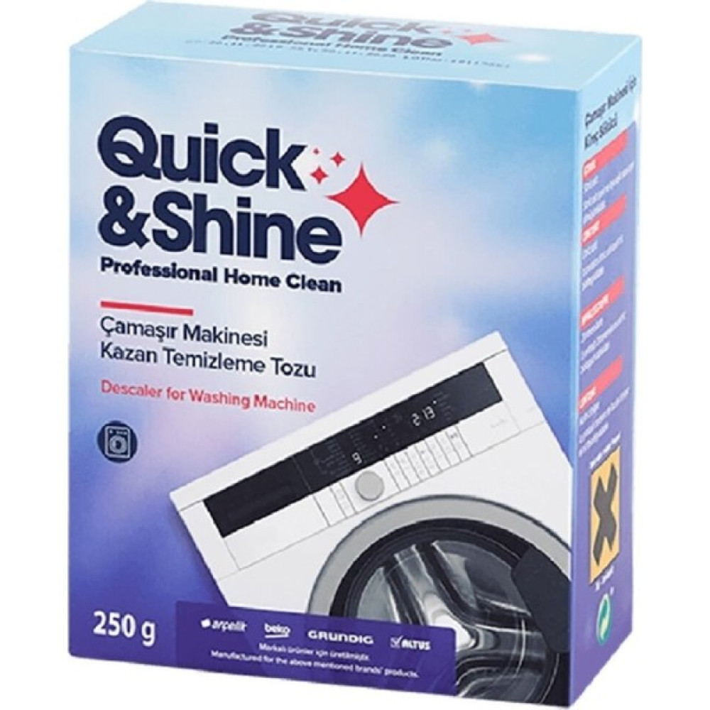 Quick&Shine Arçelik Beko Altus Grundig Quick Shine Çamaşır Makinesi Kazan Temizleme Tozu 9191470012 Bulaşık Yıkama Fiyatı
