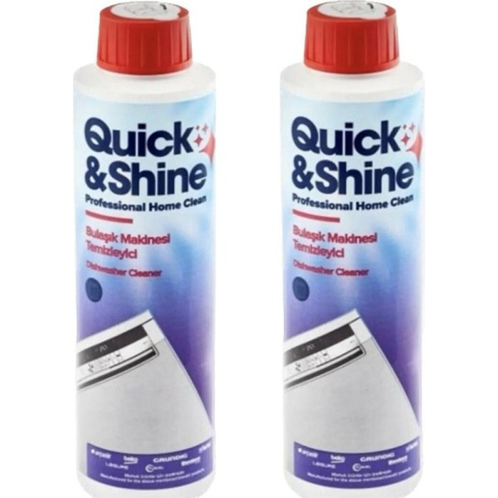 Quick&shine Bulaşık Makinesi Temizleyici 200 ml x 2 Adet - 1 Bulaşık Yıkama Fiyatı