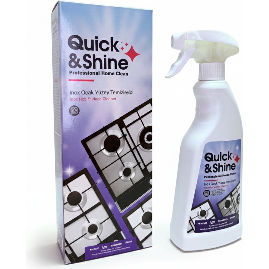 Quick&Shine Inox ocak Yüzey Temizleyici Deterjan ve Temizlik Ürünleri Fiyatı