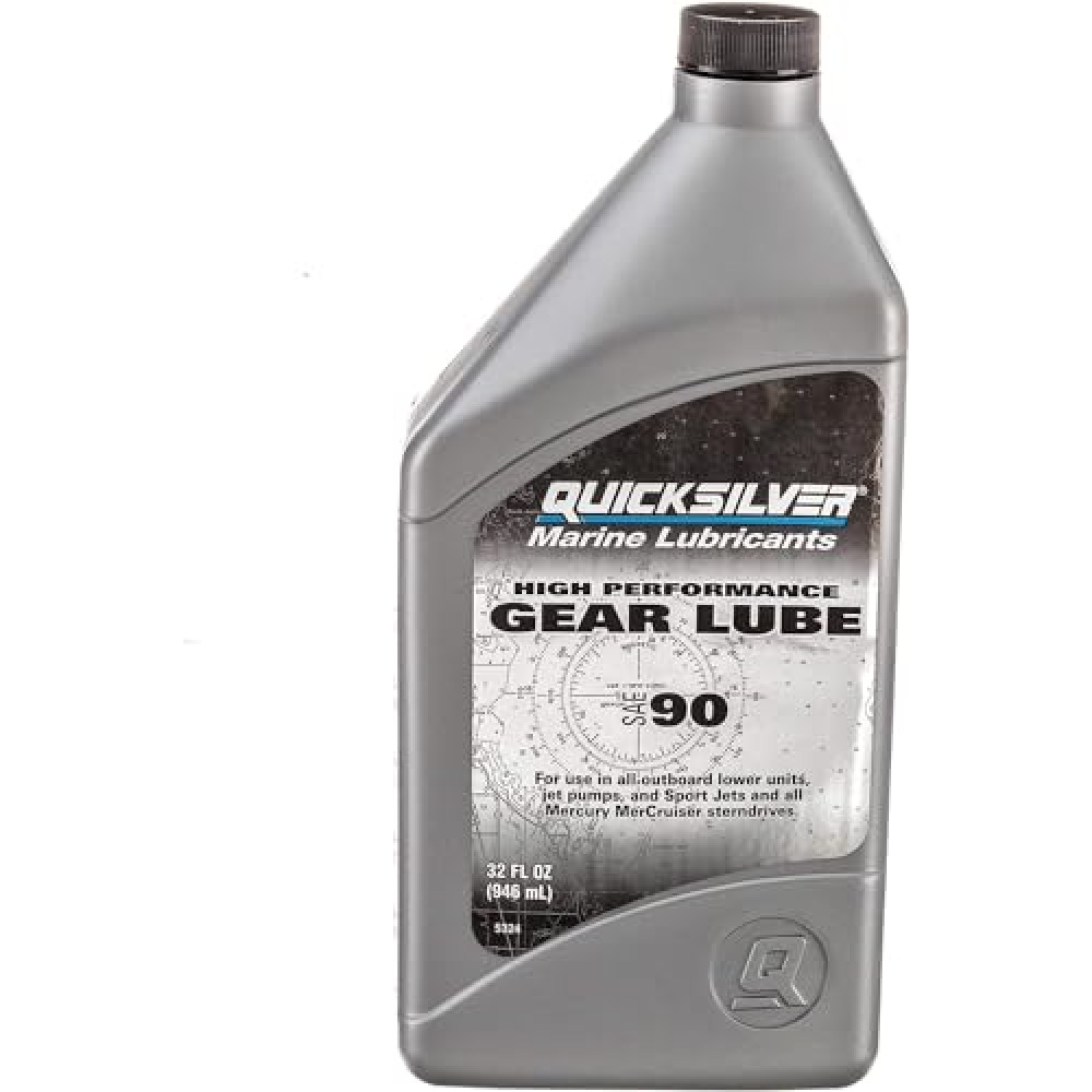 Quicksilver 858064Q01 High Performance SAE 90 Gear Lube for Mercury Outboards and MerCruiser Sterndrives, 32 oz