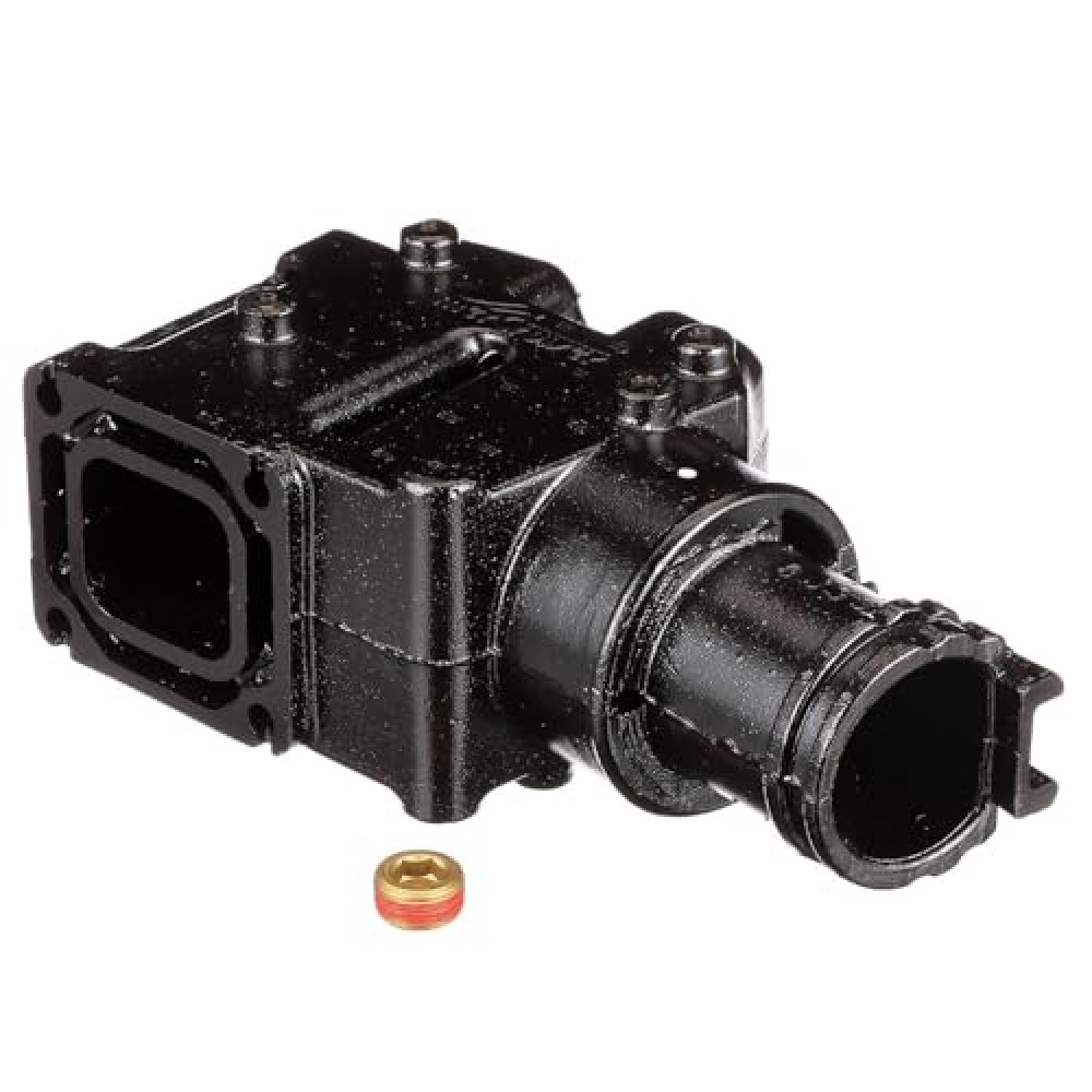 Quicksilver Exhaust Manifold Elbow 807988Q03 for V6 and V8 MerCruiser Sterndrive or Inboard Engines Made by General Motors with Center Rise Outlet Exhaust Manifold