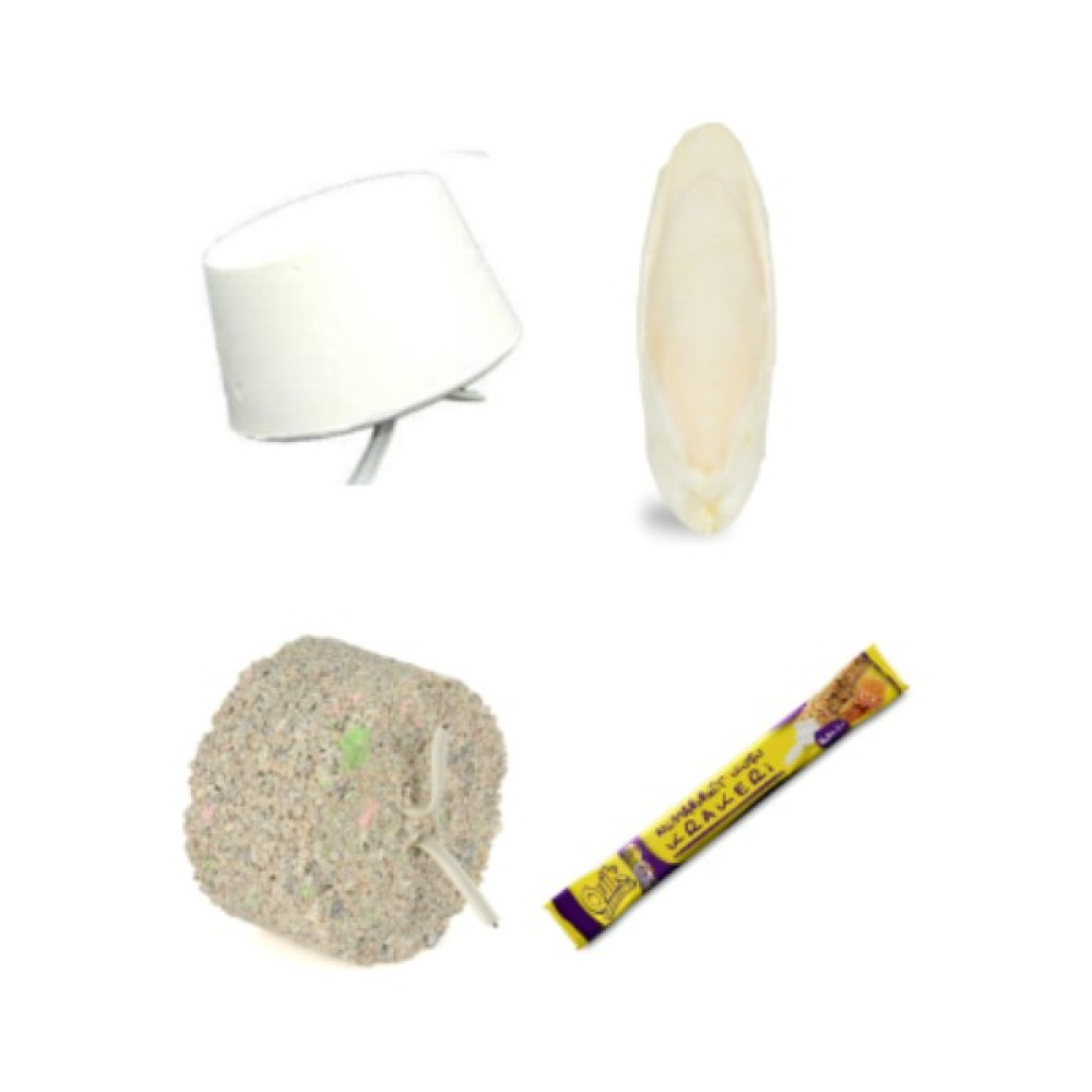 Quik Mineral Blok-Kalsiyum Blok-Ballı Kraker-Mürekkep Balığı (Kalamar) Kemiği 7-8cm ve Tutacak Evcil Hayvan Ürünleri Fiyatı
