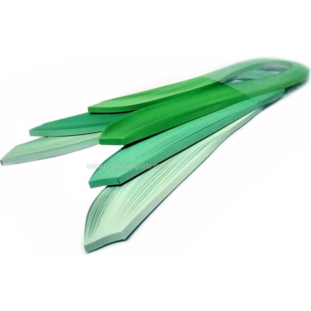 Quilling Quillingseti Açık Yeşil Serisi 5 mm 300 Adet 3 Farklı Renk Quilling Kağıdı Yardımcı Malzeme Fiyatı