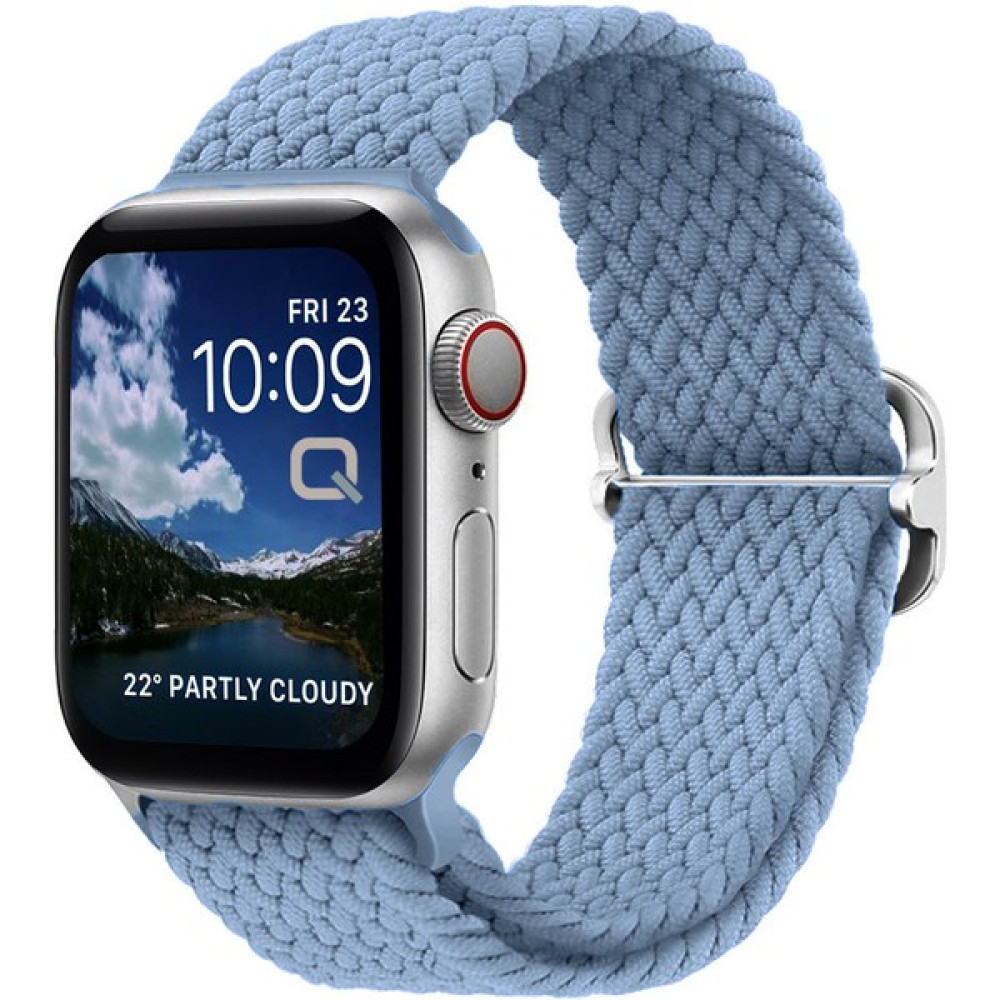 Quse Apple Watch Seri 9 8 7 6 5 3 SE Ultra 45mm-44mm-42mm Ayarlanabilir Tokalı Örgü Kordon Duman Mavisi - 49mm-45mm-44mm-42mm - Duman Mavi Giyilebilir Teknoloji Aksesuarları Fiyatı