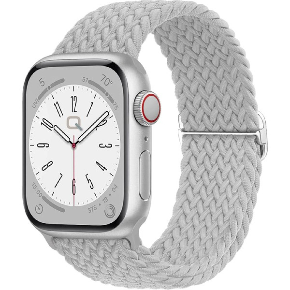 Quse Apple Watch Ultra 9 8 7 6 5 4 3 Se 49mm-45mm-44mm-42mm Uyumlu Ayarlanabilir Tokalı Örgü Kordon İnci Beyazı - Beyaz Giyilebilir Teknoloji Aksesuarları Fiyatı