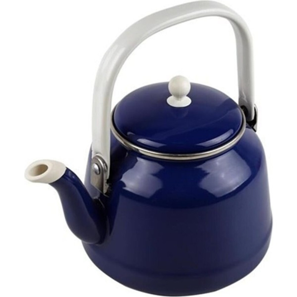Qussine Emaye Çaydanlık 2 Litre Tekli Üstten Tutmalı Çinko Bitki Çayı Demliği Lacivert Çay / Çaydanlık Setleri Fiyatı